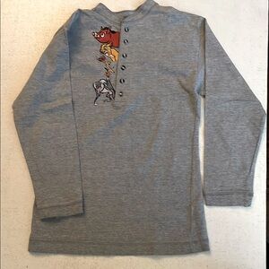 Vintage Disney Grey Kids Lion King Henley Shirt